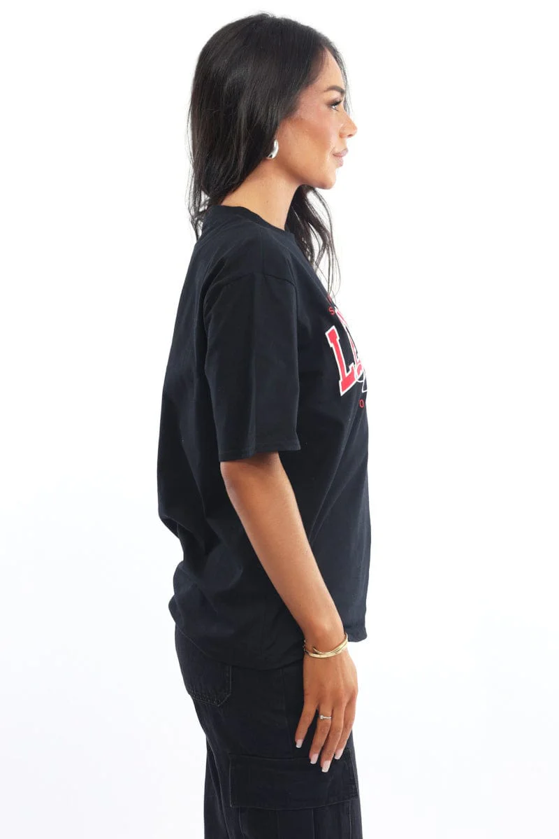 Black Graphic Tee Short Sleeve - Image 3