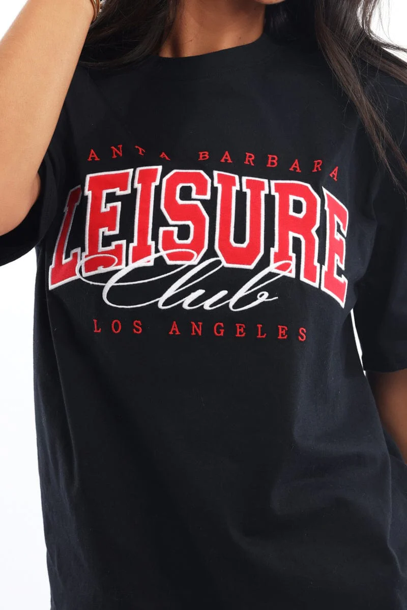 Black Graphic Tee Short Sleeve - Image 5