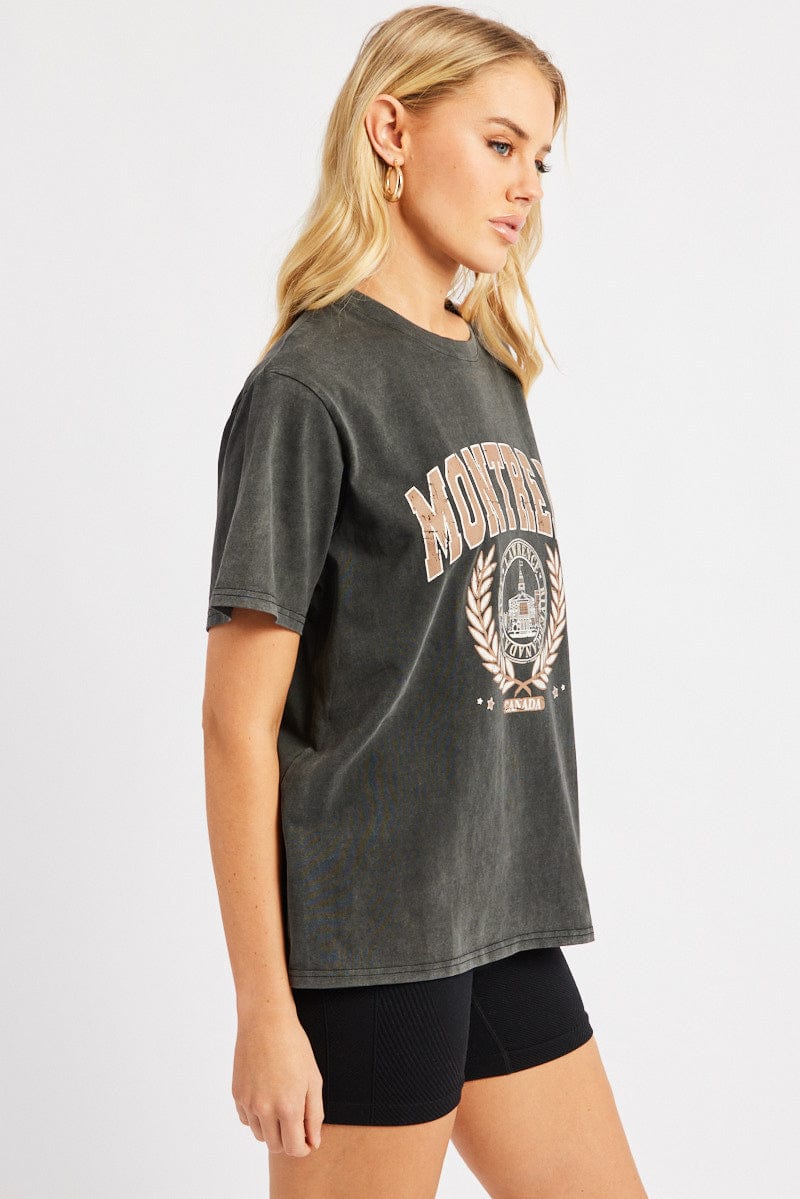 Black Graphic Tee Short Sleeve - Image 4