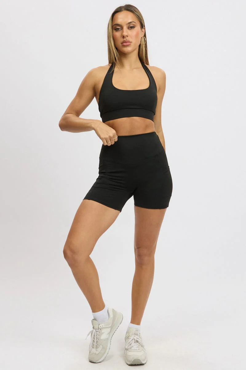 Black Halter Bralette Top - Image 3