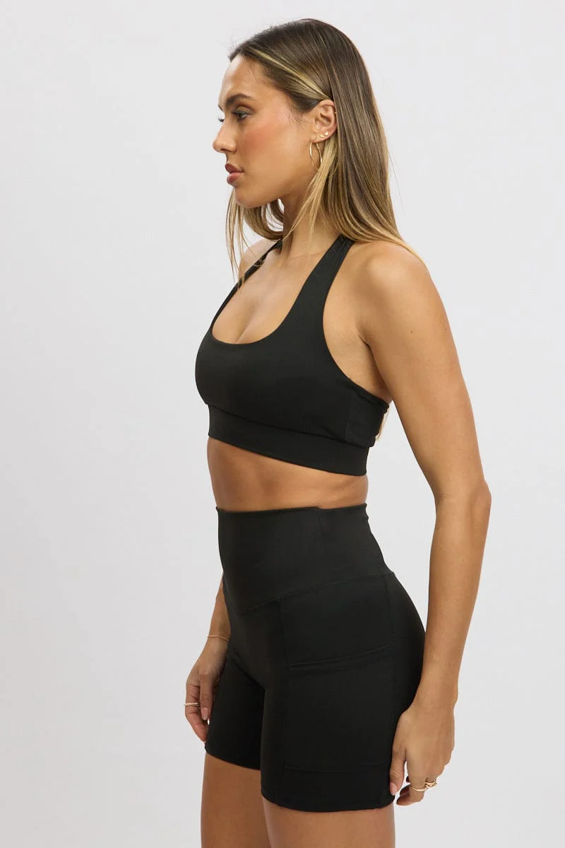 Black Halter Bralette Top - Image 4