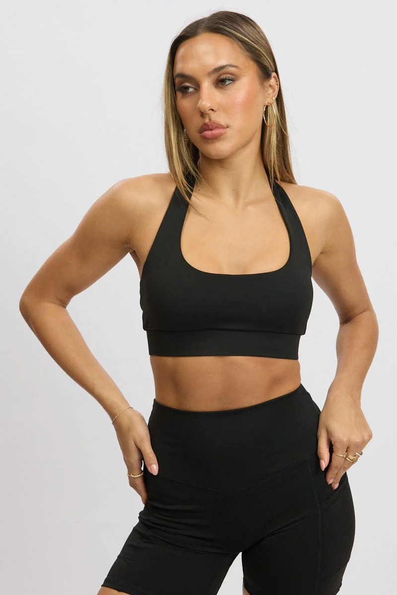 Black Halter Bralette Top - Image 6