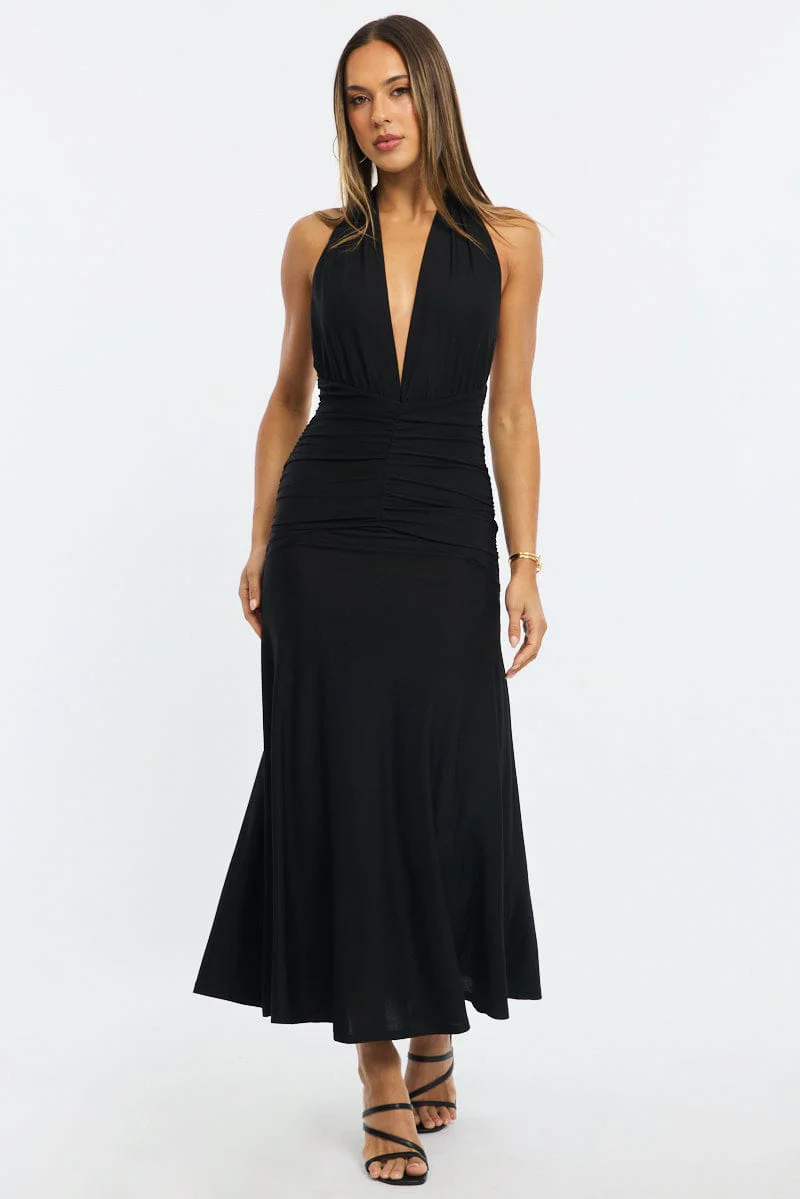 Black Halter Neck Dress