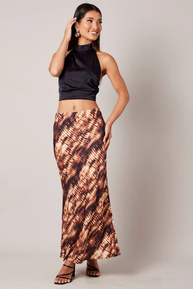 Black High Neck Top Sleeveless Tie Back Satin - Image 2