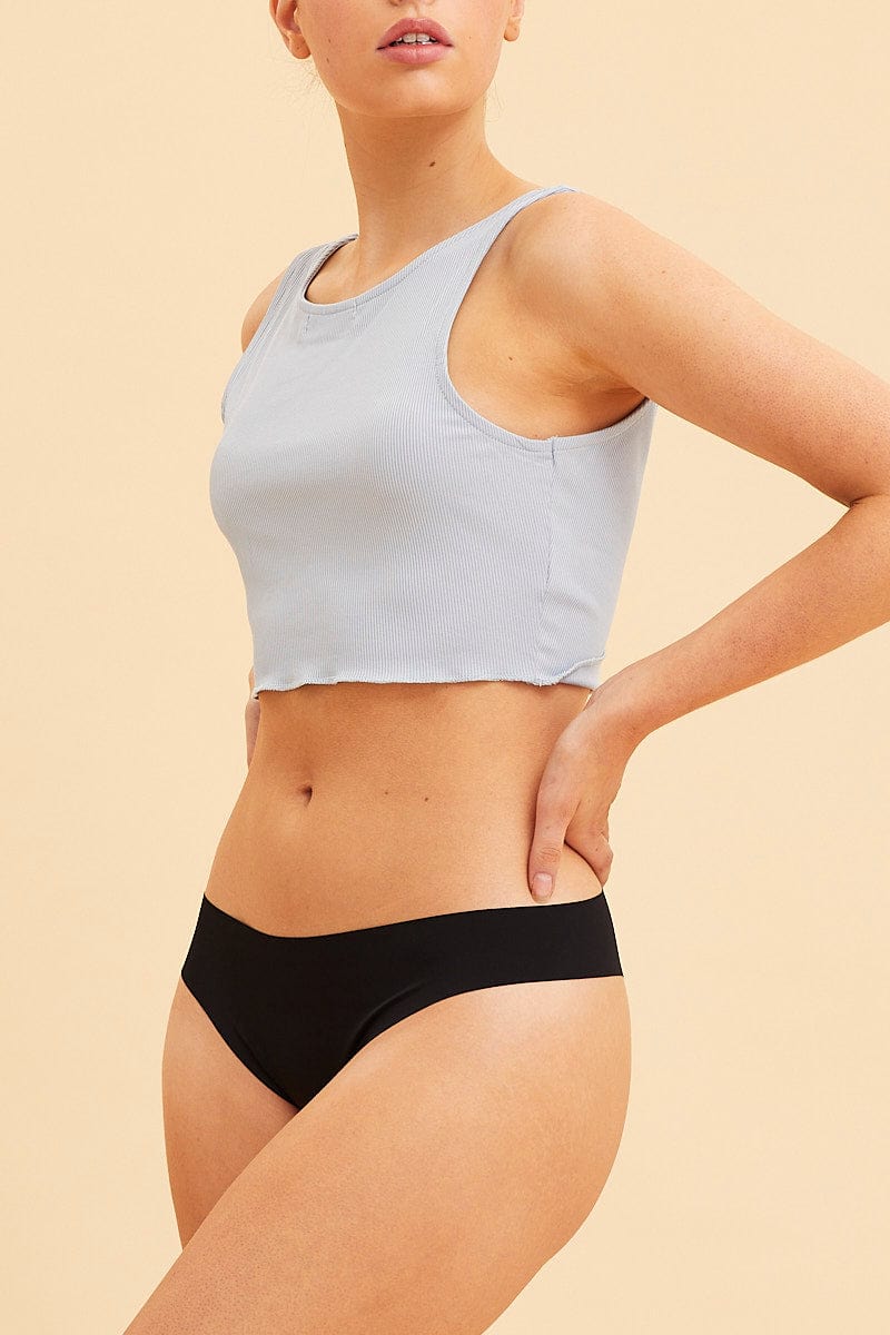 Black High Waisted G-String Invisible - Image 4