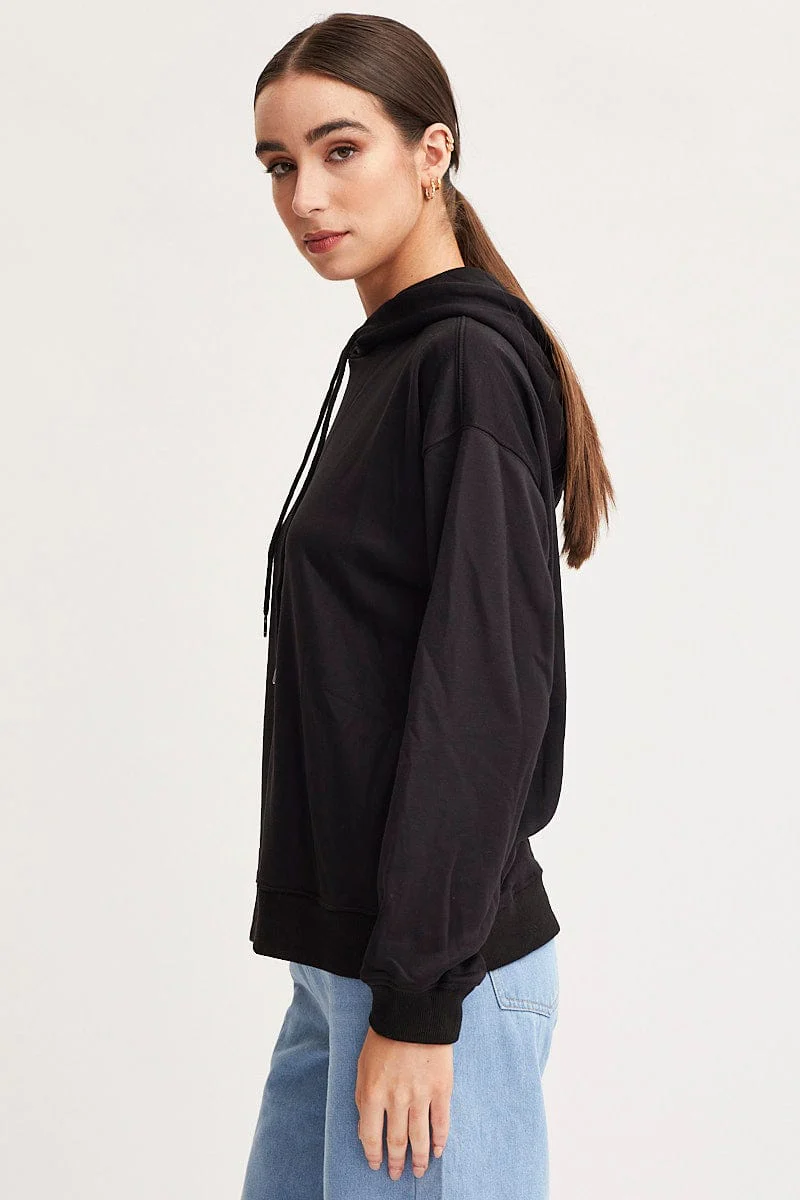 Black Hoodie Long Sleeve - Image 4