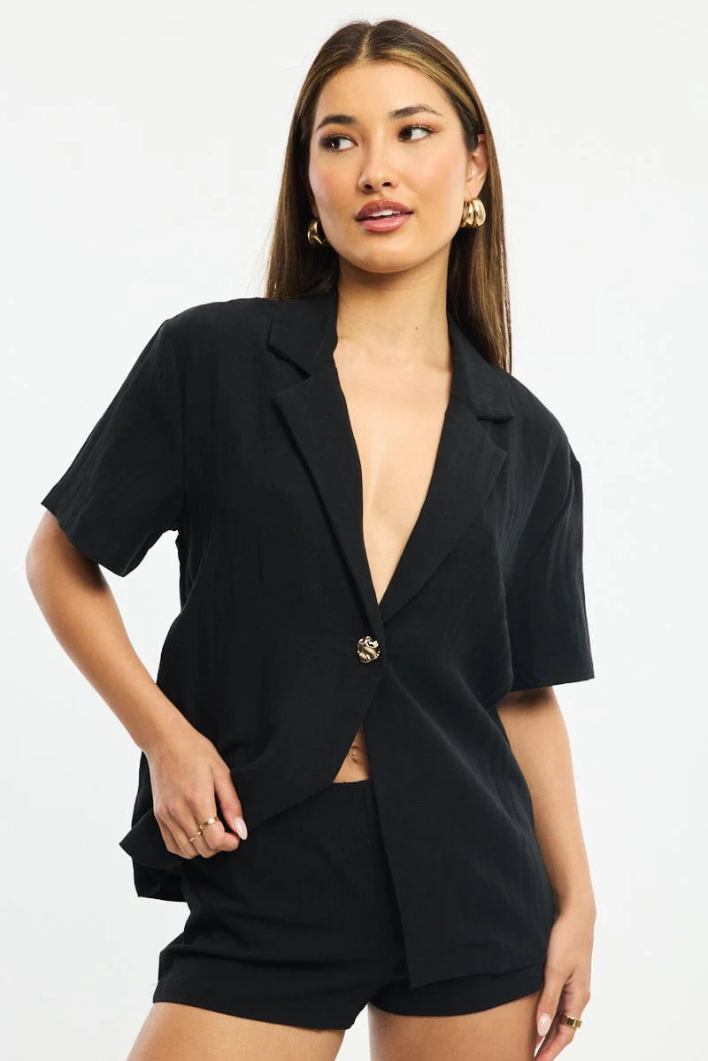 Black Jacket Short Sleeve - Image 5