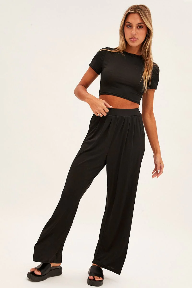 Black Jersey Loungewear - Image 3