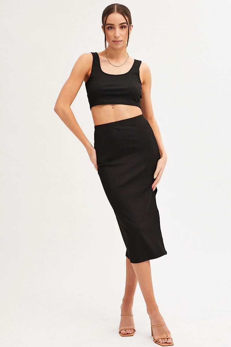 Black Jersey Top - Image 2