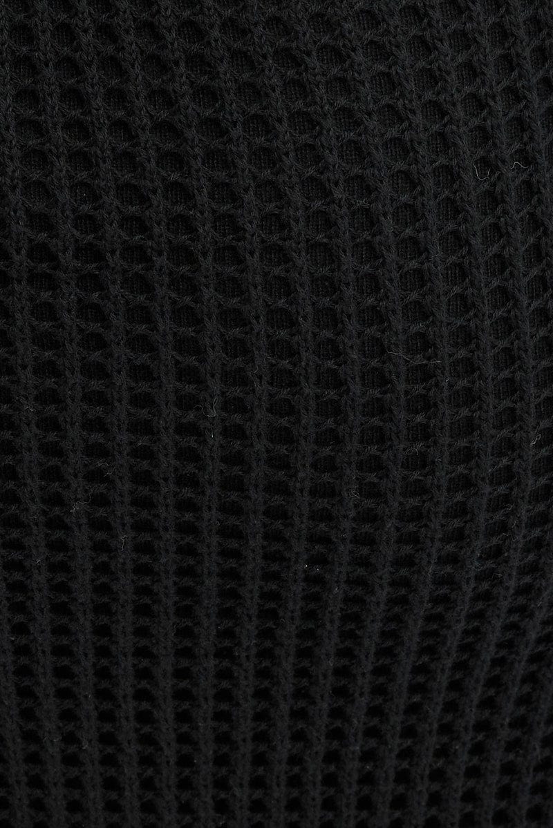 Black Knit Skirt Midi Crochet - Image 6