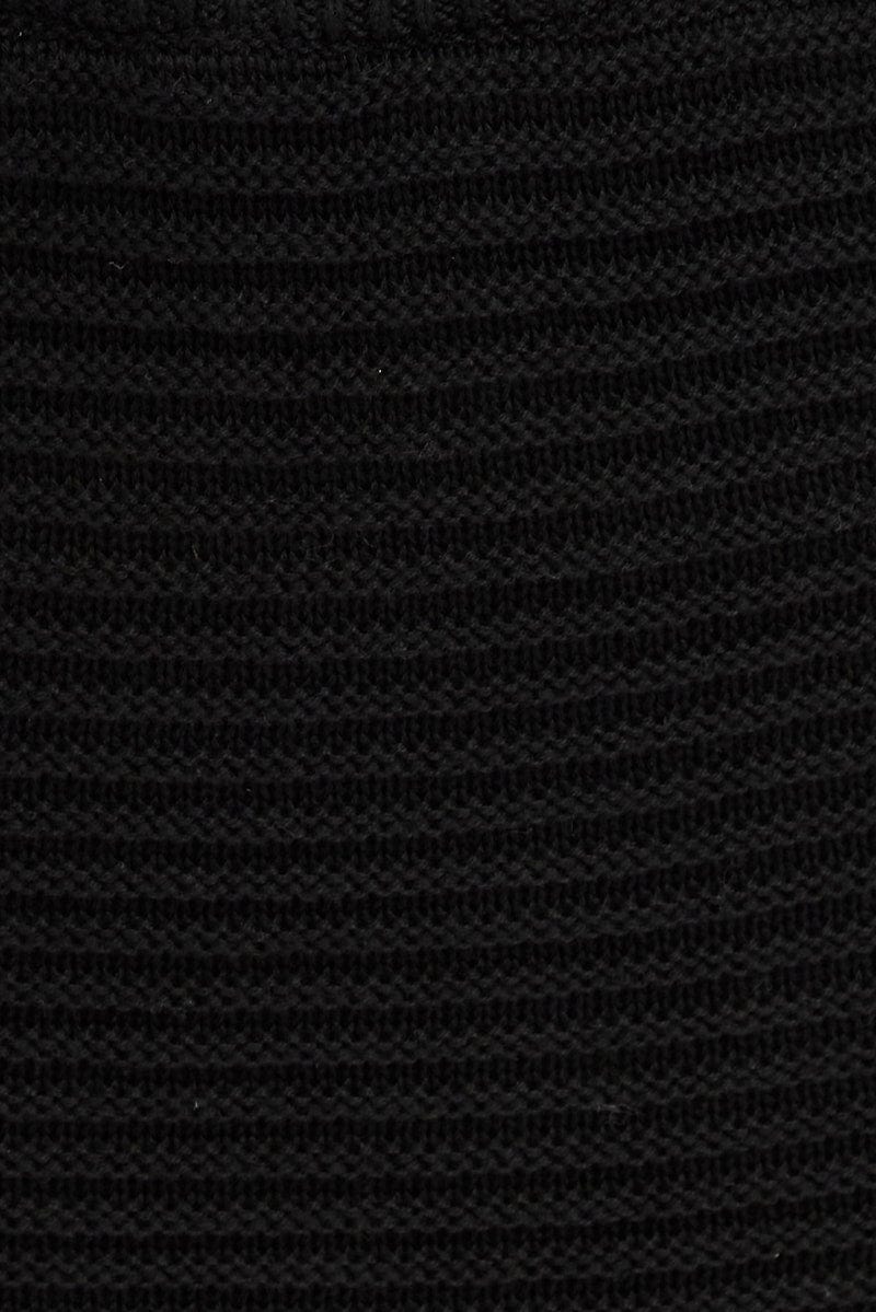 Black Knit Skirt Midi Crochet - Image 6