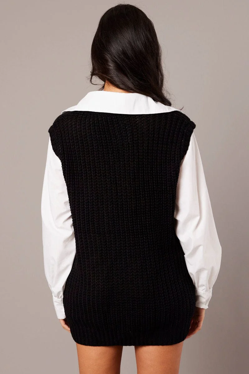 Black Knit Top Jumper - Image 5
