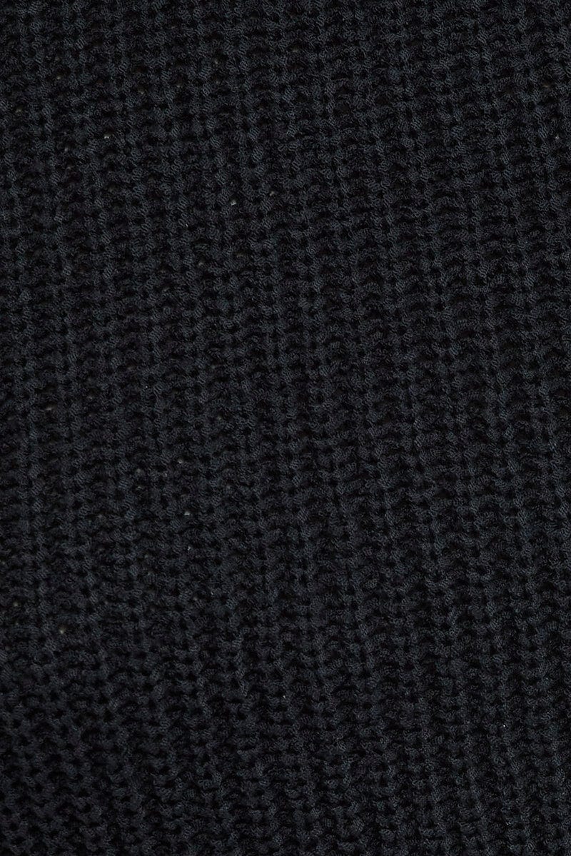 Black Knit Vest Crew Neck - Image 6