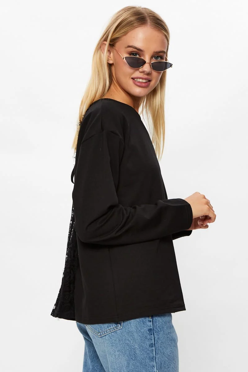 Black Lace Back Top - Image 4