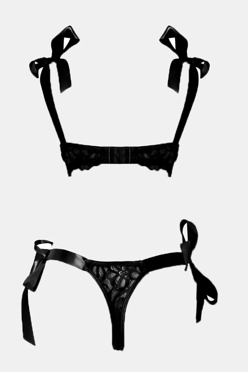 Black Lace Lingerie Set - Image 2