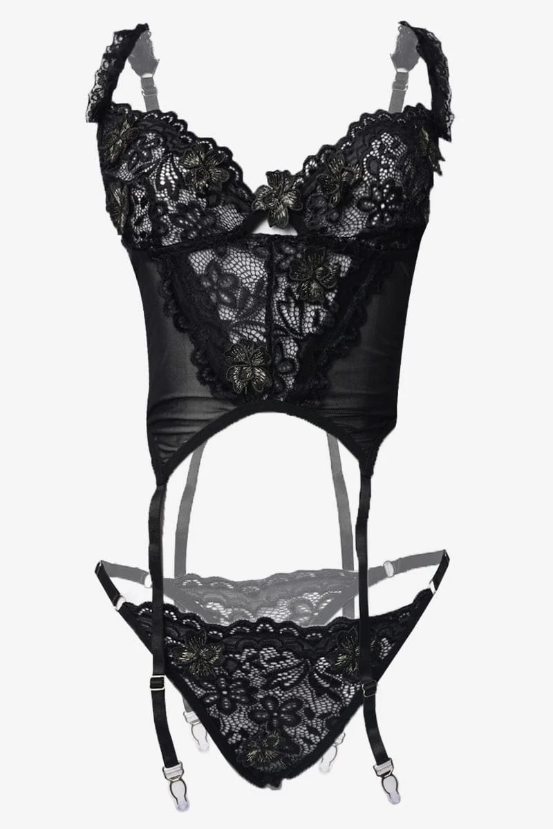 Black Lace Lingerie Set