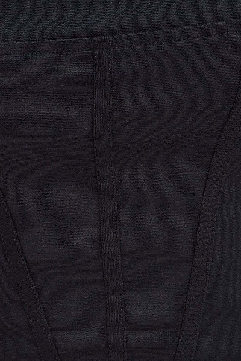 Black Lace Up Back Top Singlet - Image 6