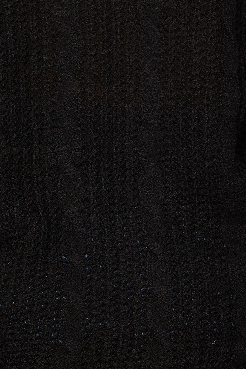 Black Longline Cable Knit - Image 6