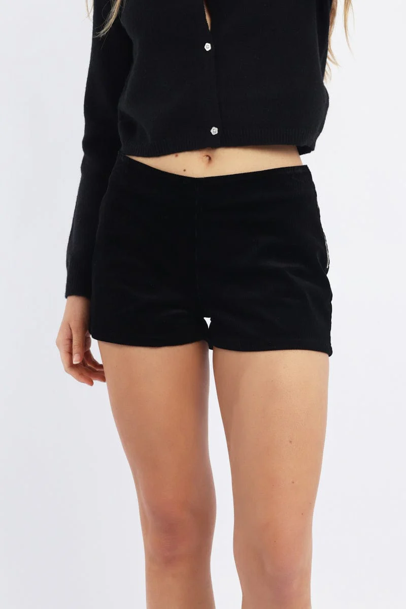 Black Low Rise Short Side Zipper - Image 2