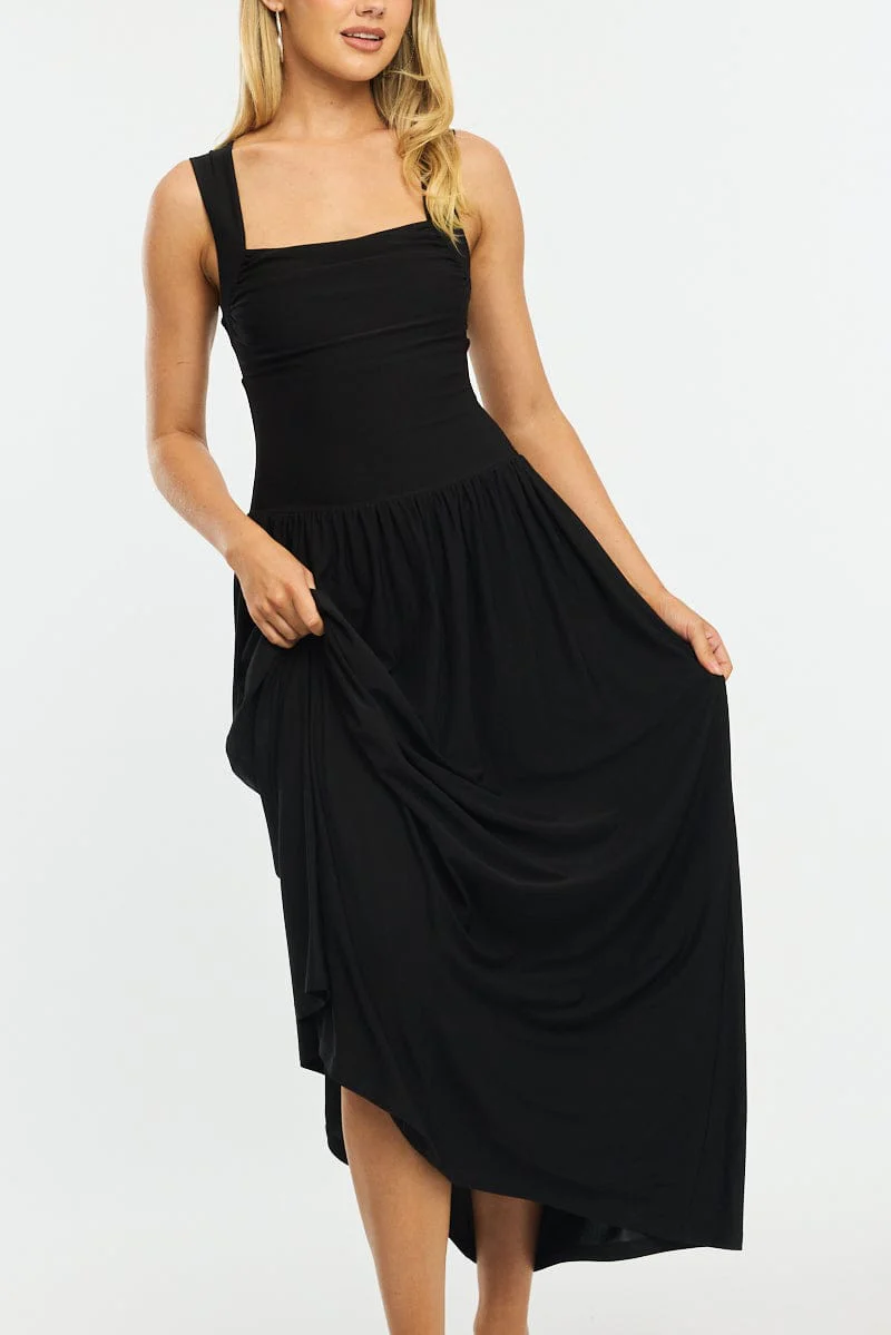 Black Maxi Dress Square Neck - Image 5
