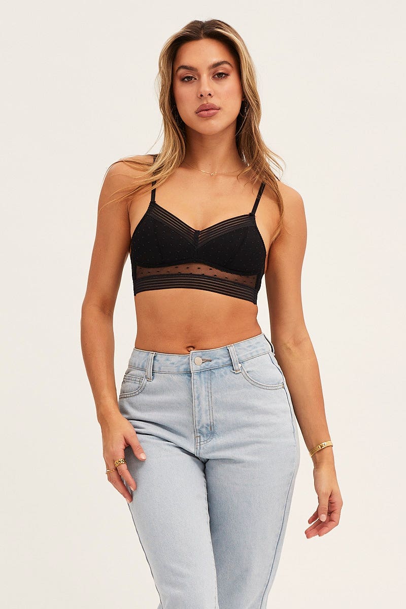 Black Mesh Bralette - Image 4