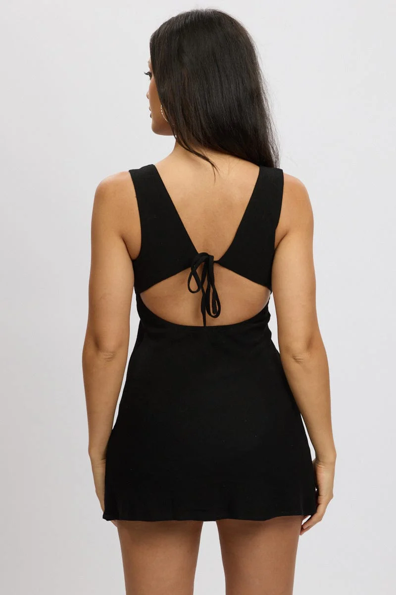 Black Mini Dress Cut Out - Image 5