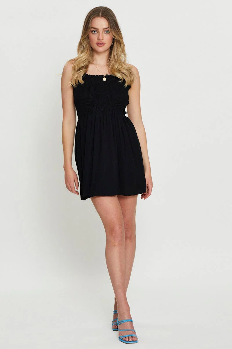 Black Mini Dress Sleeveless - Image 3