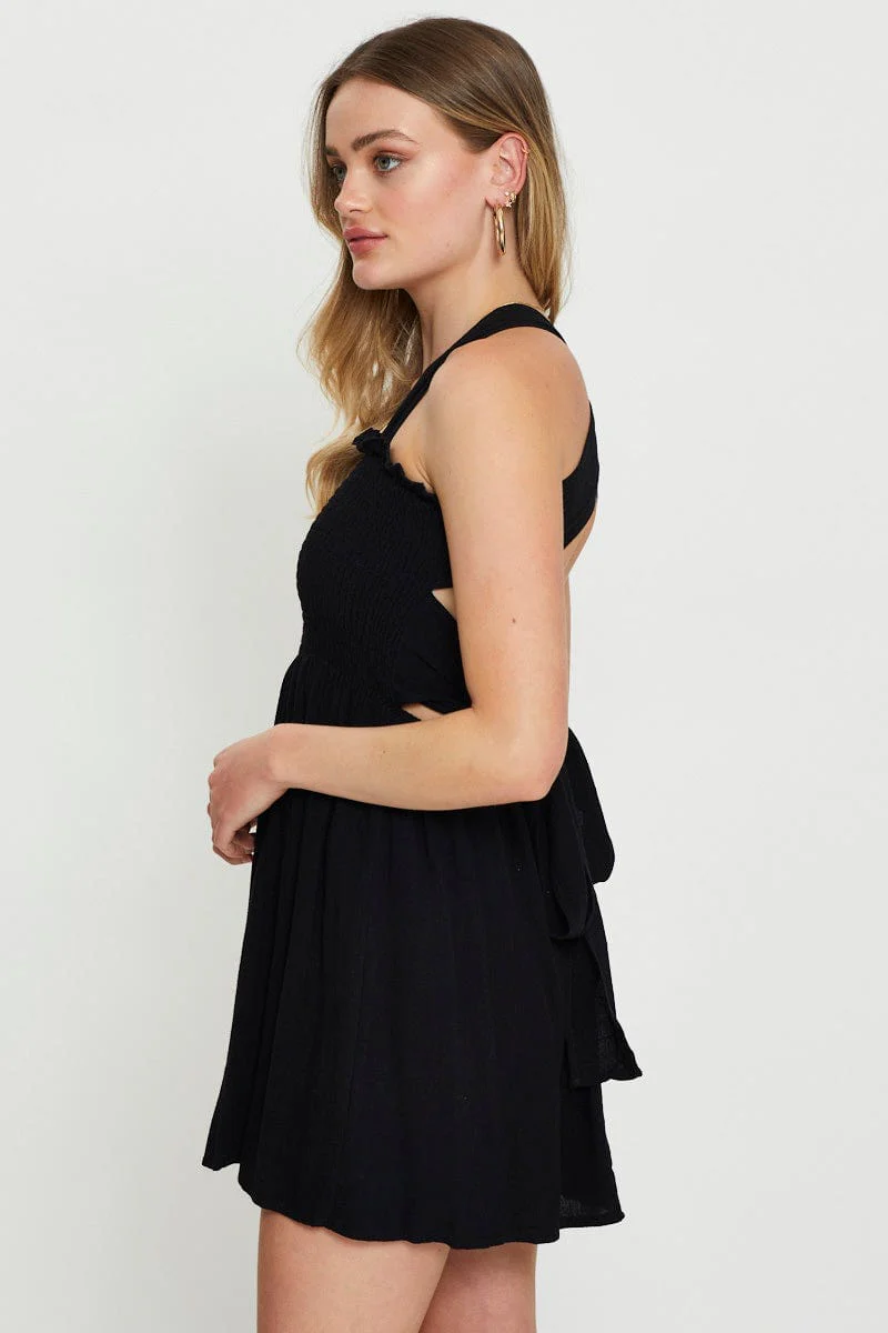 Black Mini Dress Sleeveless - Image 4