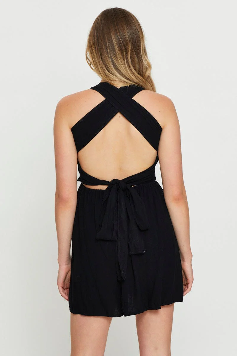 Black Mini Dress Sleeveless - Image 5