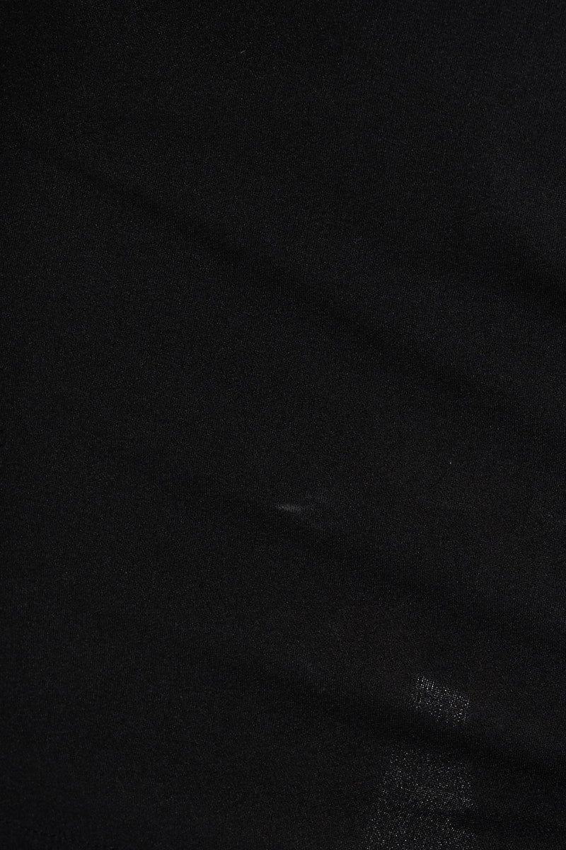 Black Mini Skirt Front Slit - Image 6