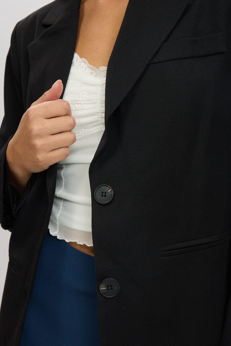Black Oversized Blazer Long Sleeve - Image 6
