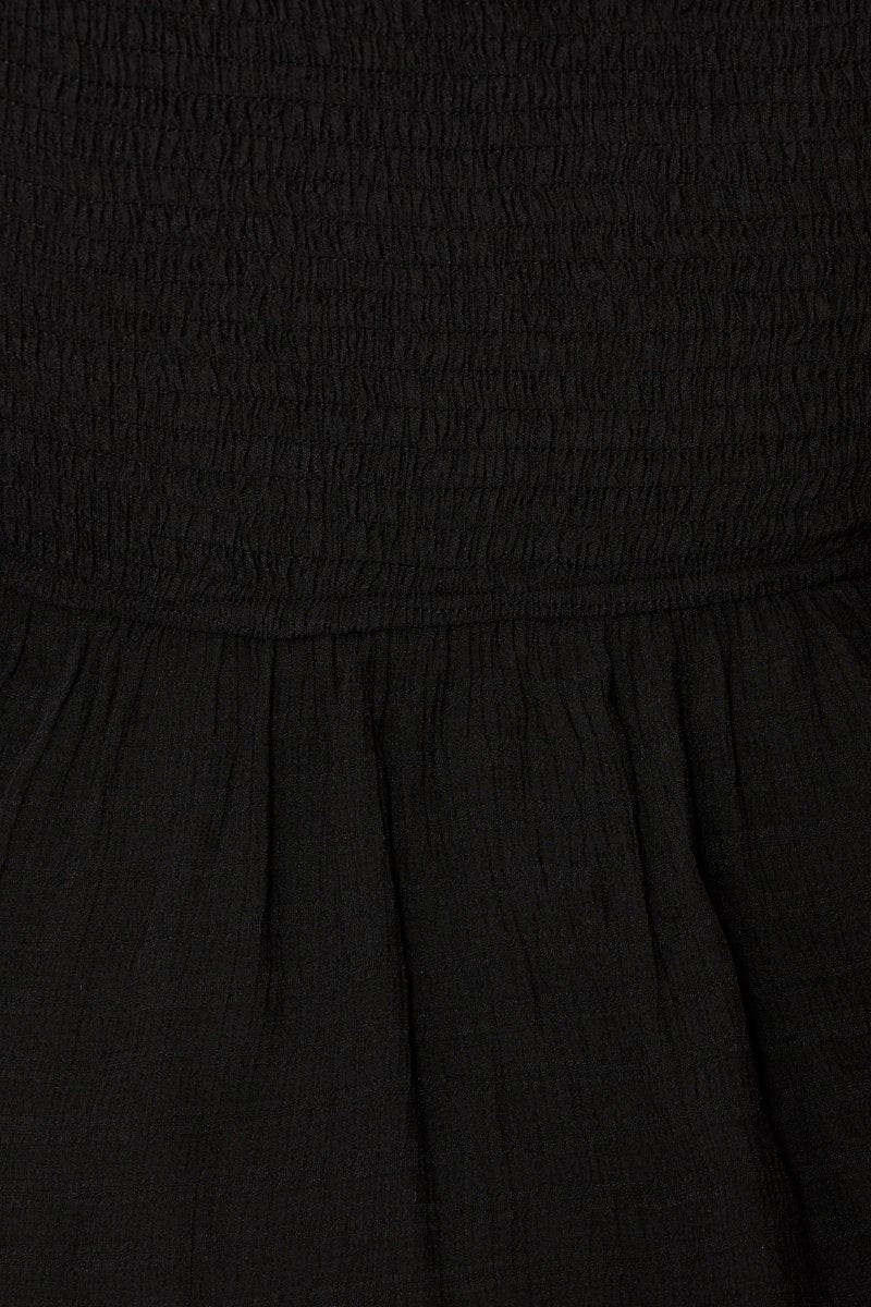 Black Peplum Top Short Sleeve - Image 6