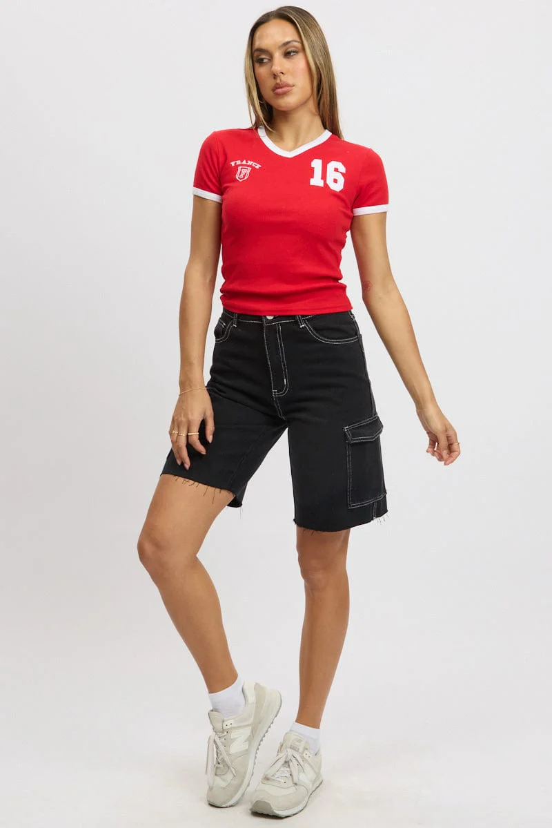 Black Relaxed Shorts - Image 2