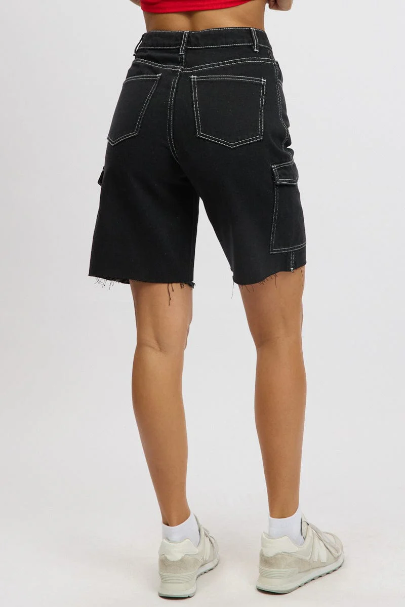 Black Relaxed Shorts - Image 5