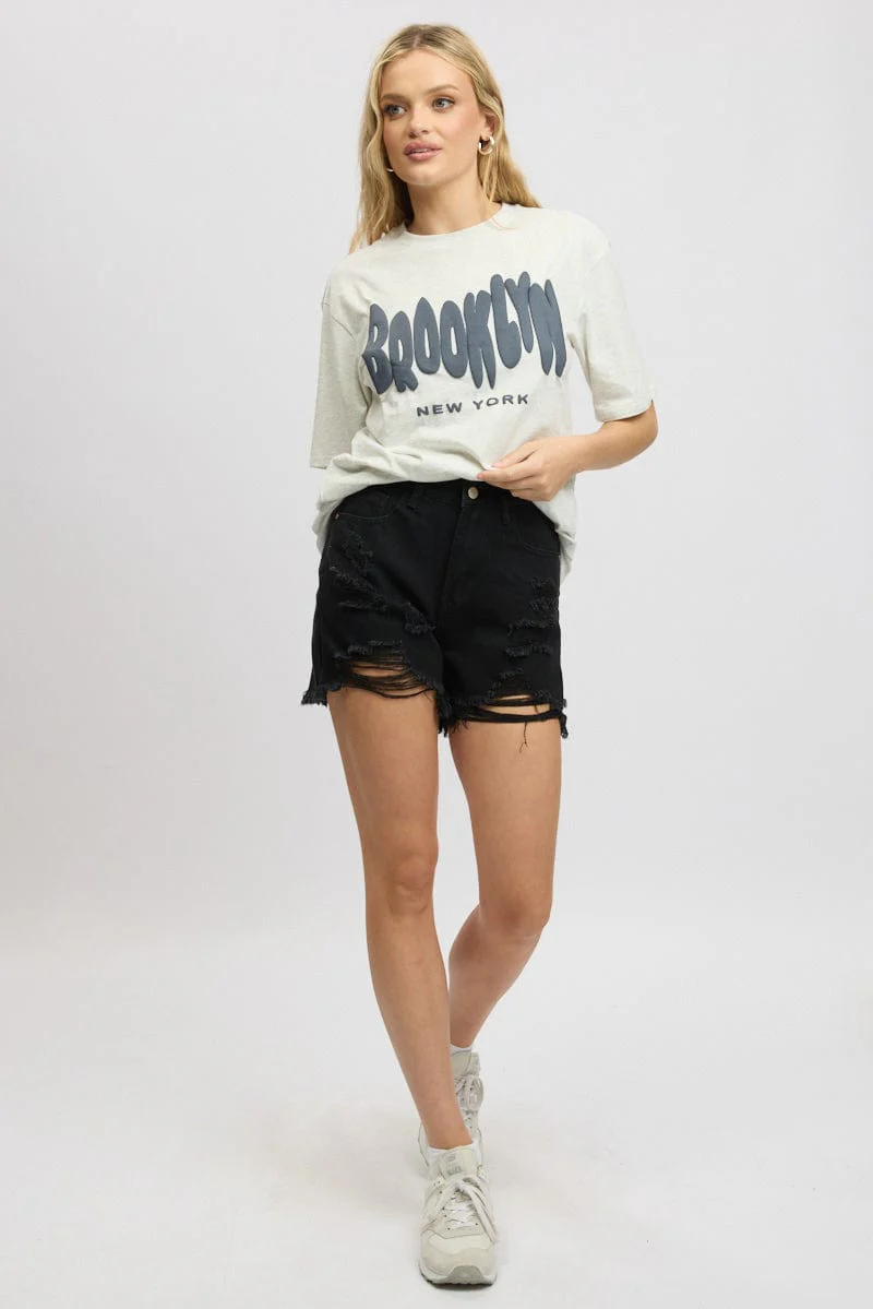 Black Relaxed Shorts High Rise - Image 2