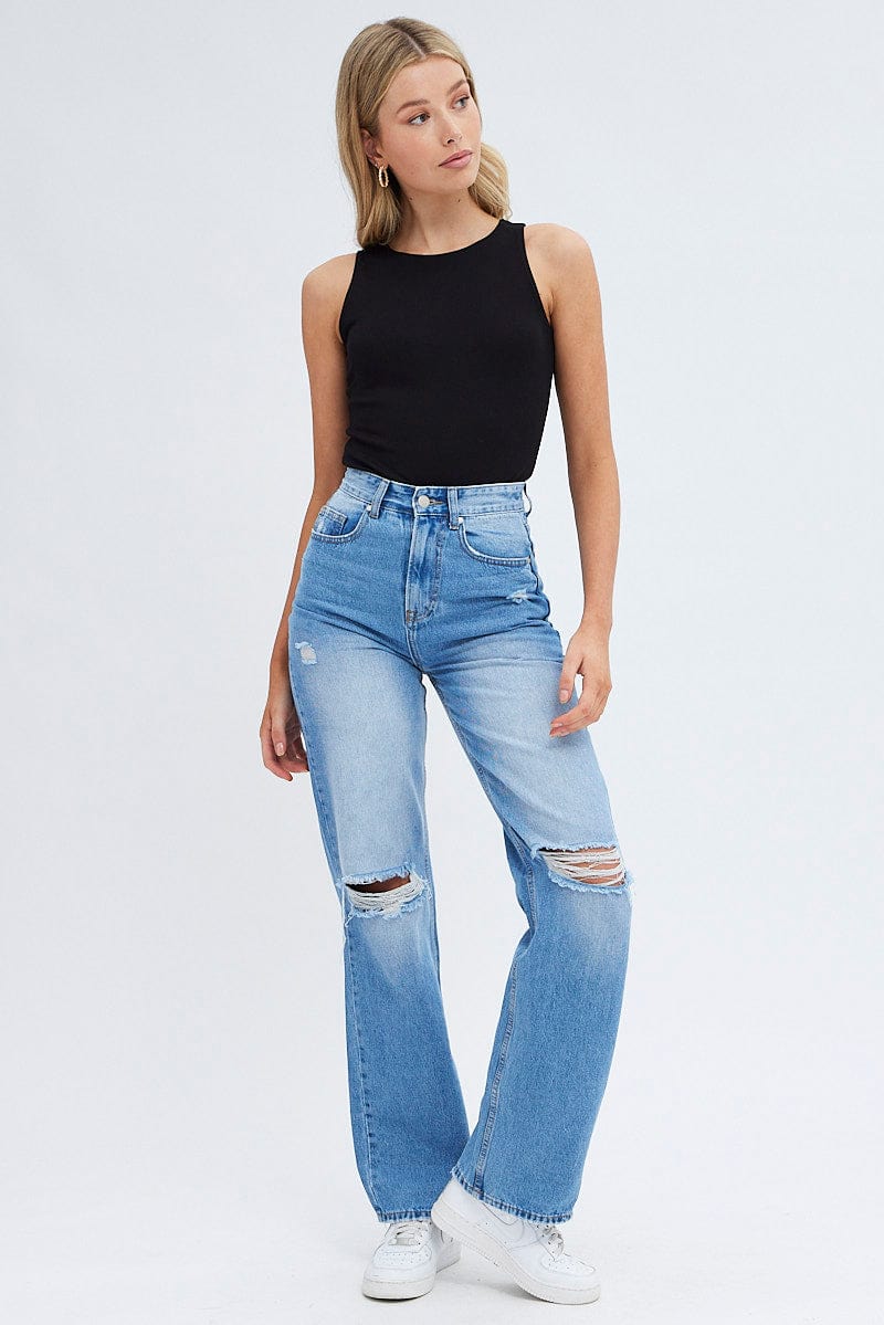 Black Round Neck Sleeveless Bodysuit - Image 3