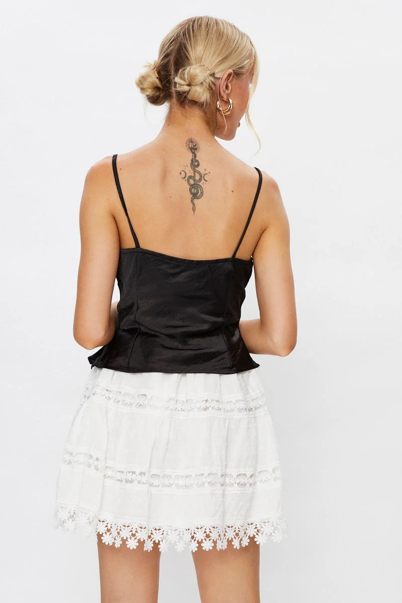 Black Satin Cami Top - Image 12