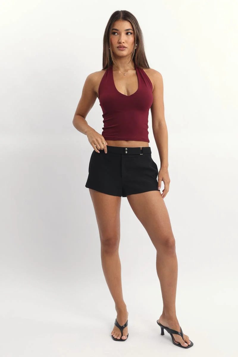 Black Shorts Mini Low Rise - Image 2
