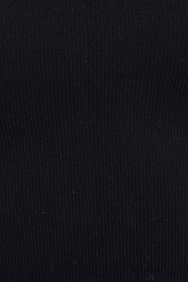 Black Singlet Top Round Neck Seamless - Image 6