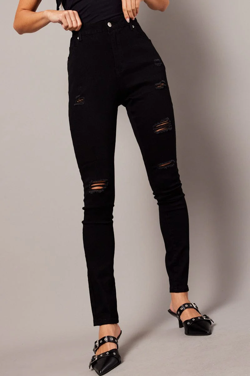 Black Skinny Jean High Rise