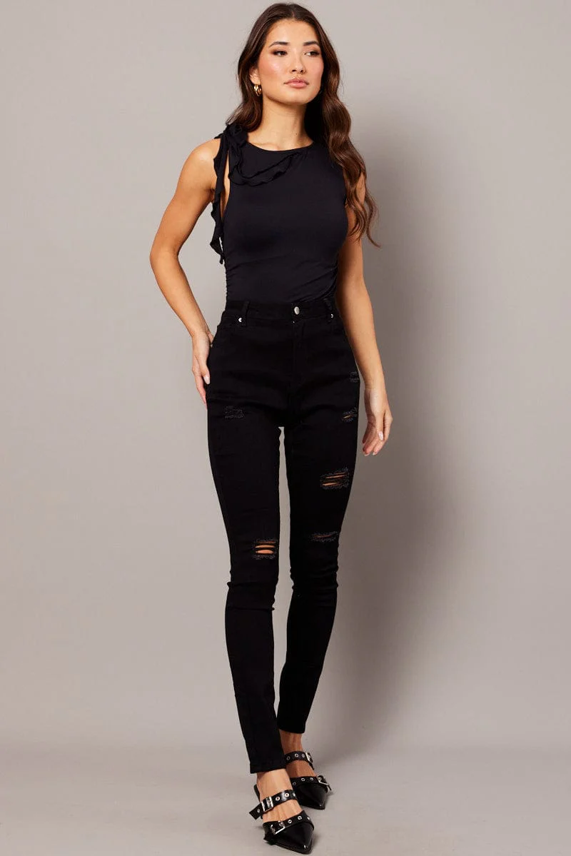 Black Skinny Jean High Rise - Image 2