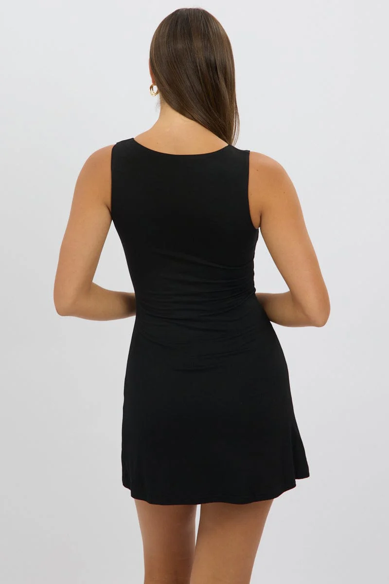 Black Sleeveless Mini Dress - Image 5