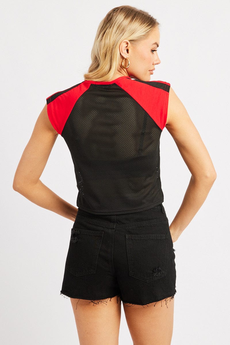 Black Sport Tee Short Sleeve Crop - Image 5