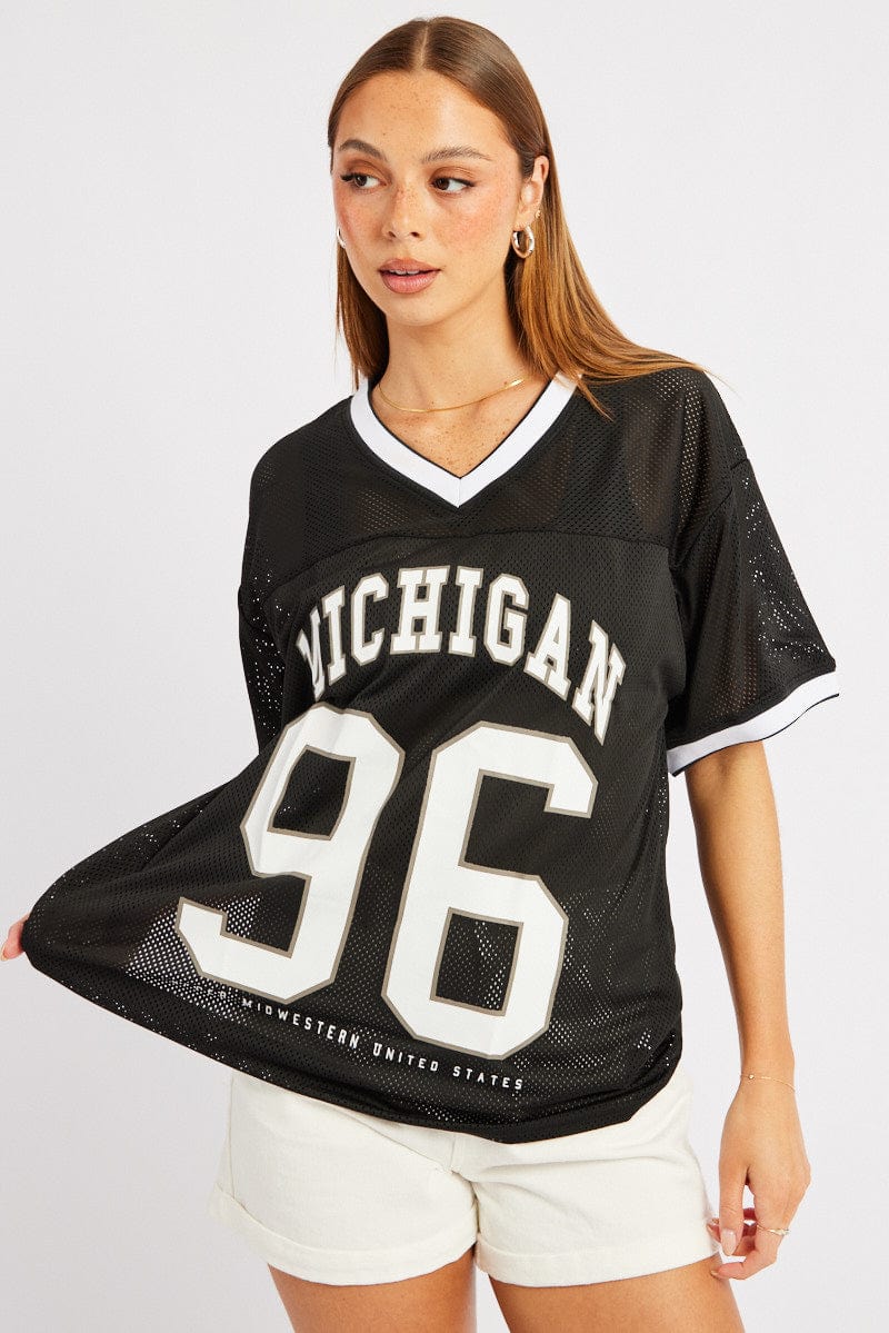 Black Sports Tee Short Sleeve - Image 3