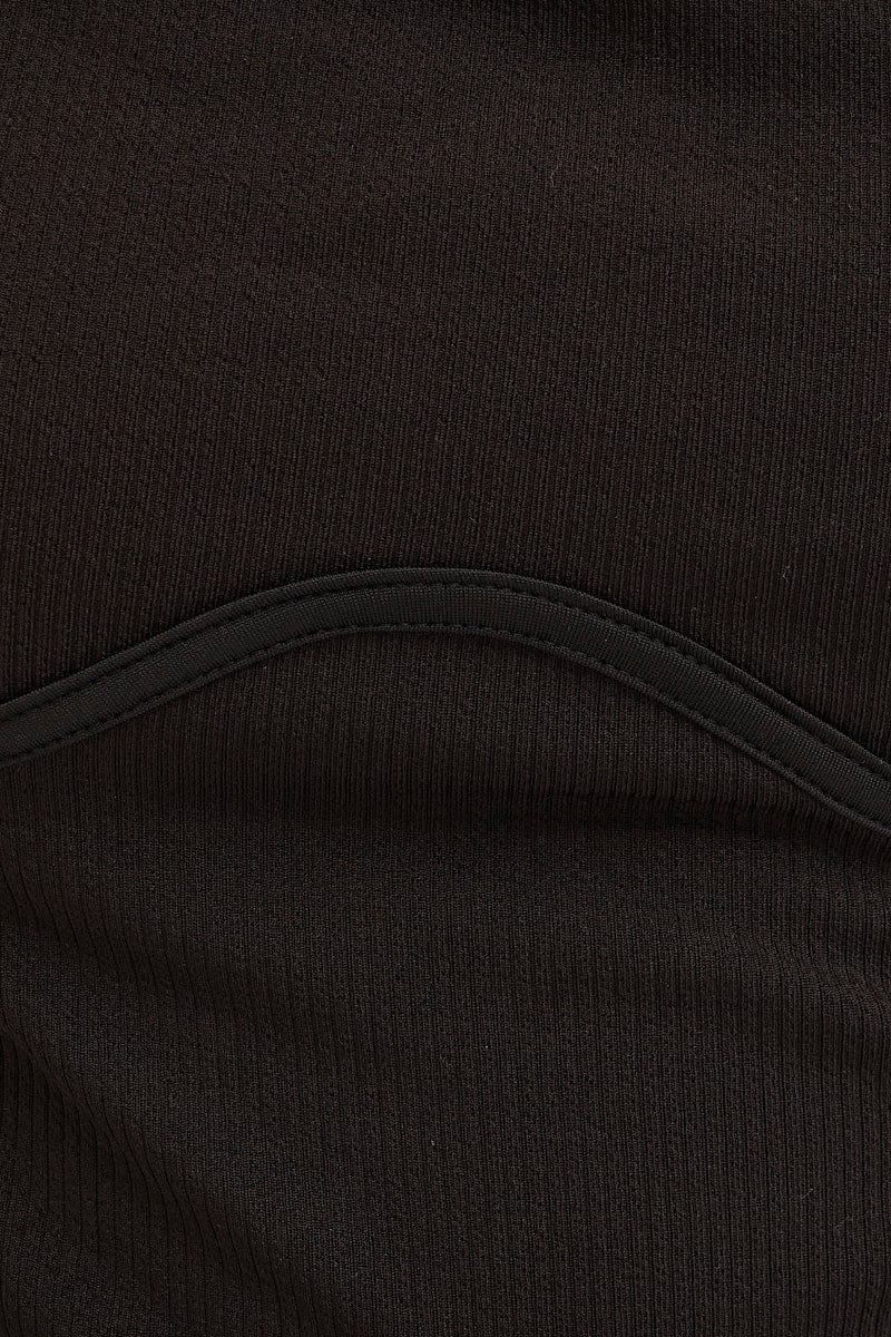 Black Strapless Bodysuit Bodice Detail - Image 6