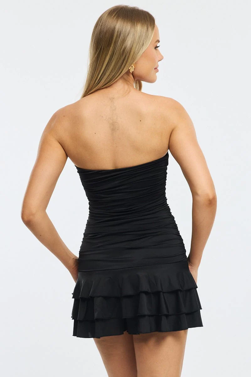 Black Strapless Playsuit - Image 4