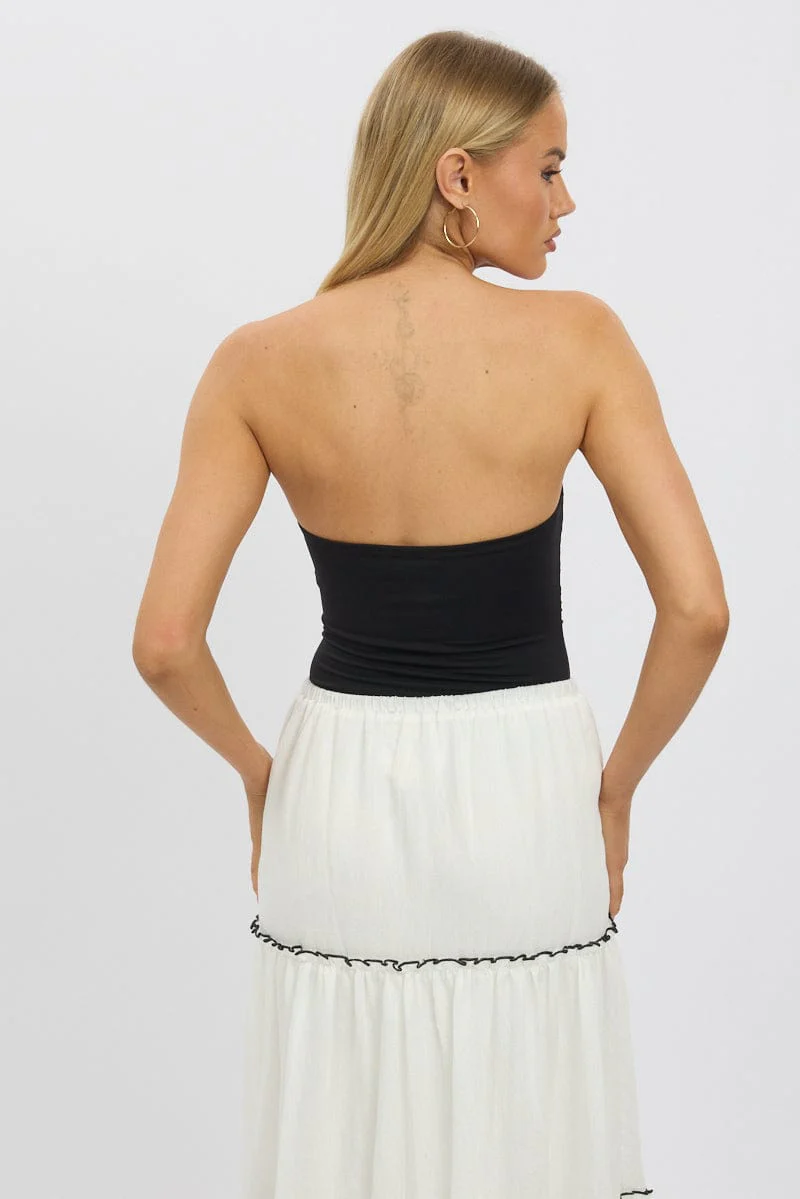 Black Supersoft Bandeau bodysuit - Image 4