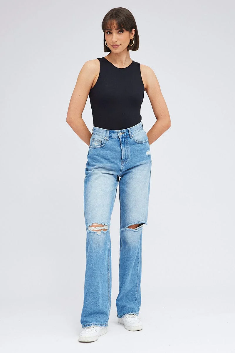 Black Supersoft Bodysuit Sleeveless - Image 3