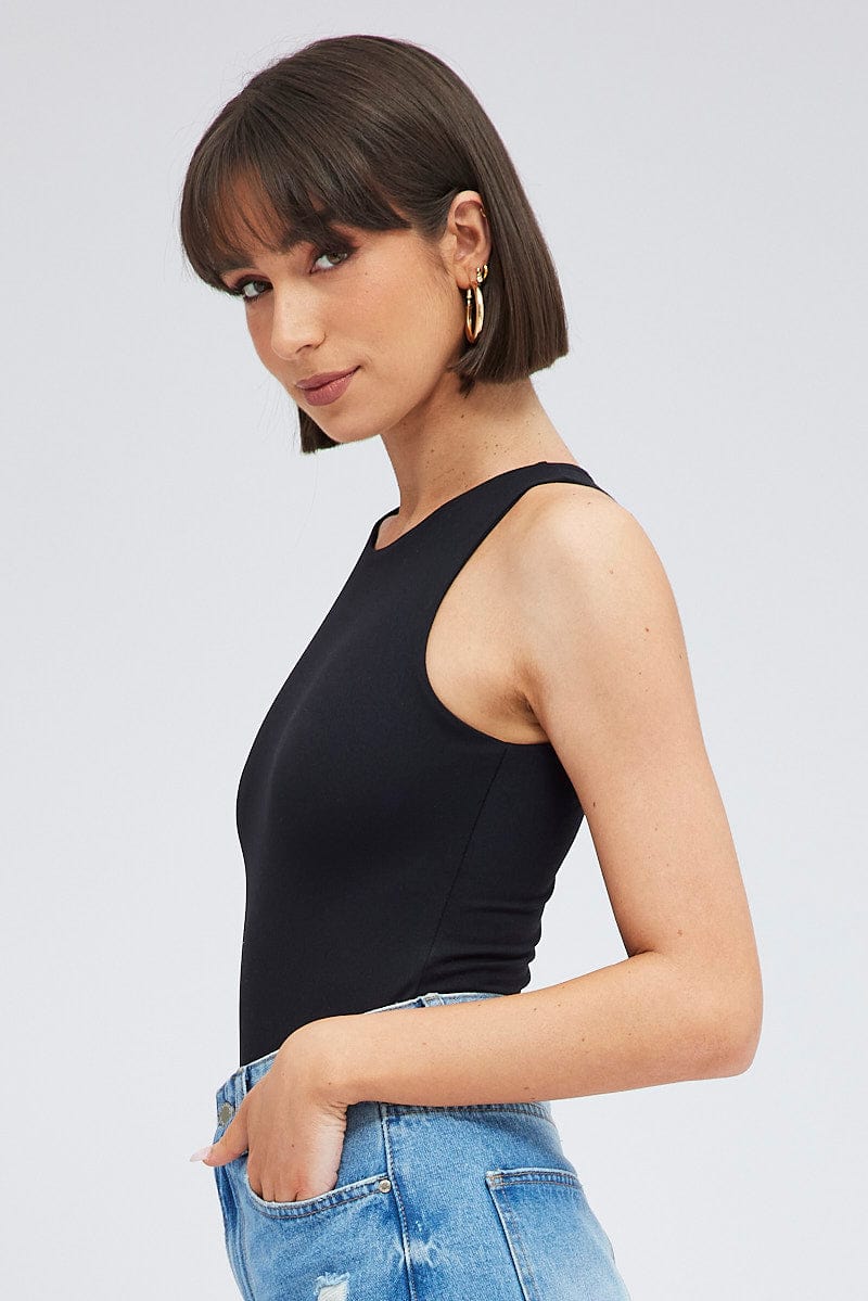 Black Supersoft Bodysuit Sleeveless - Image 4