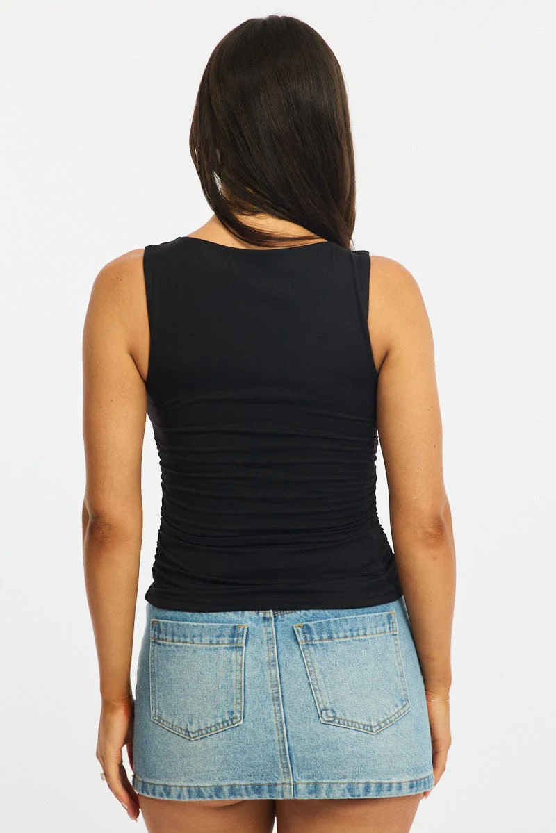 Black Supersoft Tank Sleeveless - Image 4
